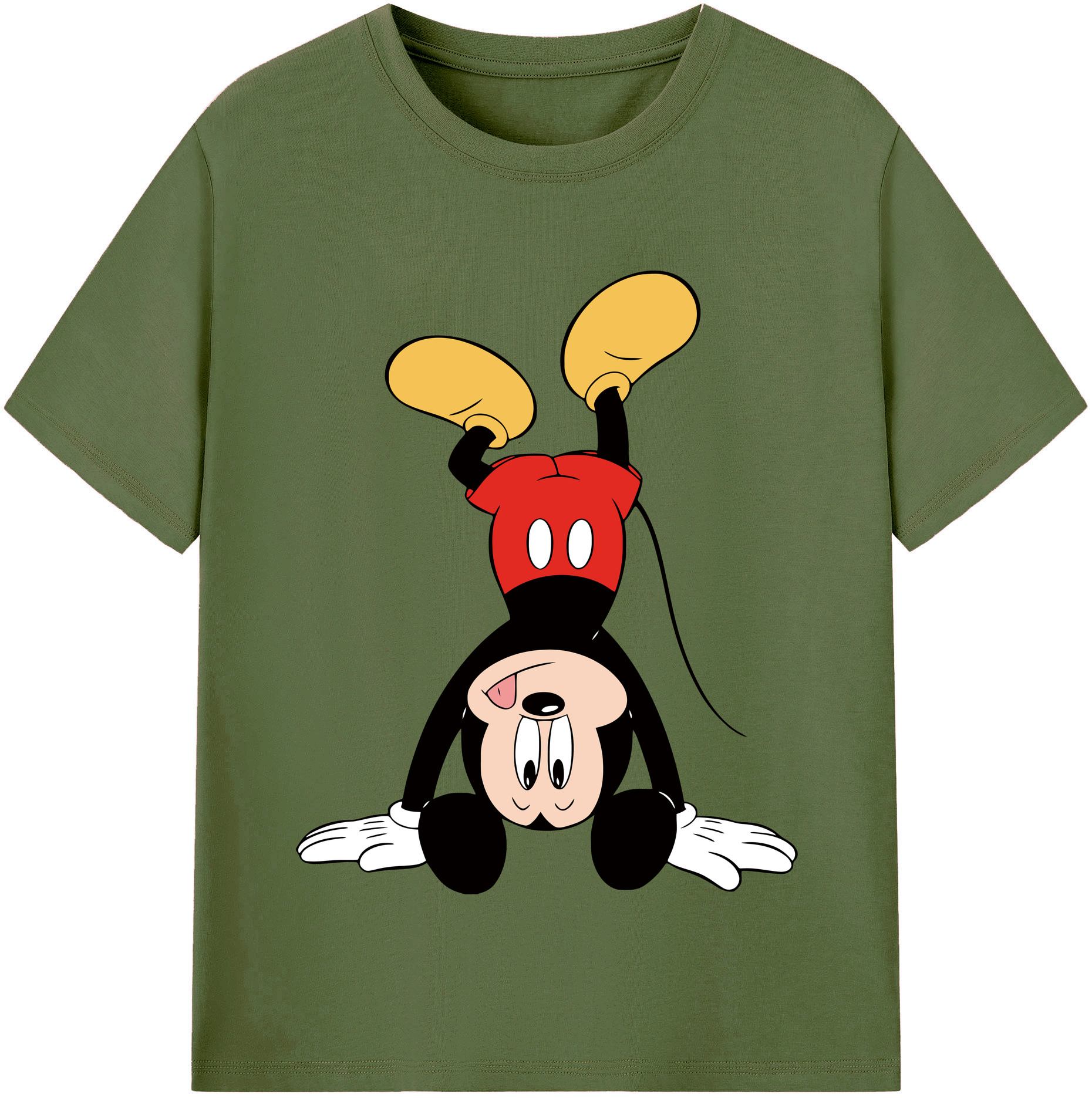 （画像用） ミッキーマウス Mickey Mouse 綿100％半袖Tシャツ（フロントプリント）